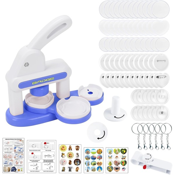 Dhqkqg Button Maker Badge Machine, Pin Maker Multiple Sizes, DIY