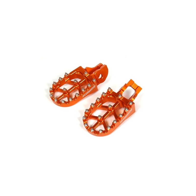 Accossato orangefarbene Trittbretter aus Ergal 7075 für BETA RR 2T