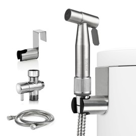 Blissland Bidet Sprayer for Toilet with Adjustable Water Pressure, Handheld Bidet Sprayer Kit, Bidet Sprayer Set- Stainless Steel