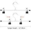 Trouser Hangers, 20 Pack Skirt Hangers with Adjustment Metal Grip