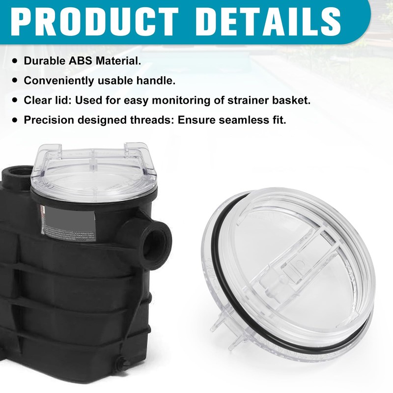 C3-185P Pool Pump Lid Trap Cover with O-Ring, Compatible with