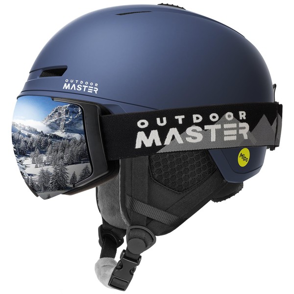 OutdoorMaster MIPS Ski Helmet and Ski Goggles Pro Set -