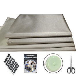 LAZTZQ Faraday Fabric 43" W×118" L(Big 3 Yards) Faraday Military Grade Conductive Material, Faraday Blanket
