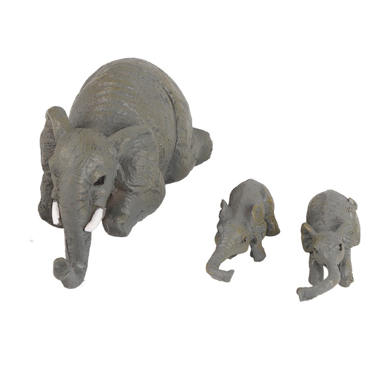 Cute Elephant Mother and Babies Figurines Hanging Statue Resin Animal