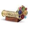 YVCrafts Brass Kaleidoscope Floral Garden Includes Two Saprate Truning Wheels-A