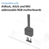Akasa Addressable RGB LED Splitter Cable | 1-to-2 aRGB LED