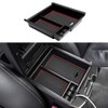 JDMCAR Compatible with Center Console Organizer Toyota Tacoma Accessories 2022 2021 2020 2019 2018 2017 2016,Tacoma Insert ABS Black Materials Tray - (Red Trim)