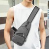 FuninCrea Men's Sling Bag with 3 Zip Pockets and Compartment,