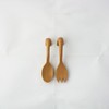 Nagao Sao Tree Baby Spoon Baby Fork Set 3.3" Wooden