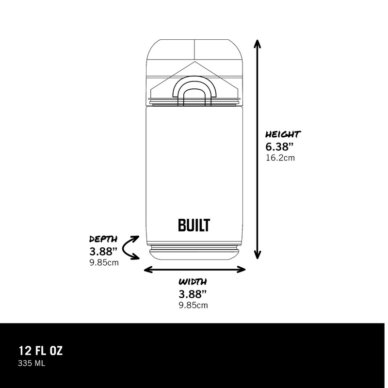 BUILT 12 Ounces Tidbit On The Go Snack Container with