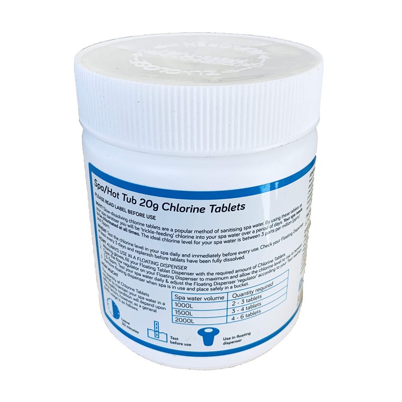 Relax Spa Hot Tub Small 20g Chlorine Tablets 500g Trichlor