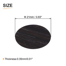 DTGN 21 mm (diameter) Screw Hole Cover Stickers - 1 Sheet of 54 Pieces - Good for Furniture Wardrobe Chair - PVC Waterproof Hole Caps - Black with Brown