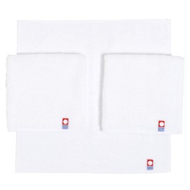OZ UOMO Towel Handkerchief, Imabari, Set of 3, Hand Towels, Mini Towels, Small, 1.0 x 1.0 inches (25 x 25 cm), Towel Cloth Handkerchief, White, White