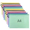A4 Plastic Wallets 10Pcs A4 Zip Wallets File Folder Zip