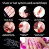 120 Pieces Clear Dual Nail System Shape Mould Acrylic Stiletto