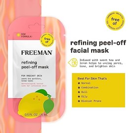Freeman Freeman Facial Mask Variety 12 Count Bundle, Peel-Off & Clay Face Masks, Pore Clearing, Toning, Evening, & Calming Skincare, For All Skin Types, Travel Size Masks, 0.5 fl. oz./15 ml Sachets