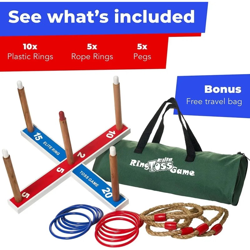 Elite Sportz Ring Toss Games Para Niños Diversión De Vacac