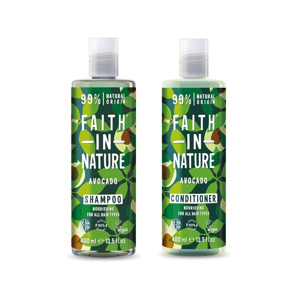 FAITH IN NATURE Avocado%99 Doğal İçerikli Şampuan + Saç Kremi