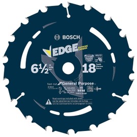 BOSCH DCB618 6-1/2 In. 18 Tooth Daredevil Portable Saw Blade Corded/Cordless Fast Cut , Blue