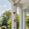 VICKEYWIN 8.5FT Hummingbird Cup Rain Chain, Decorative Metal Rain Catcher