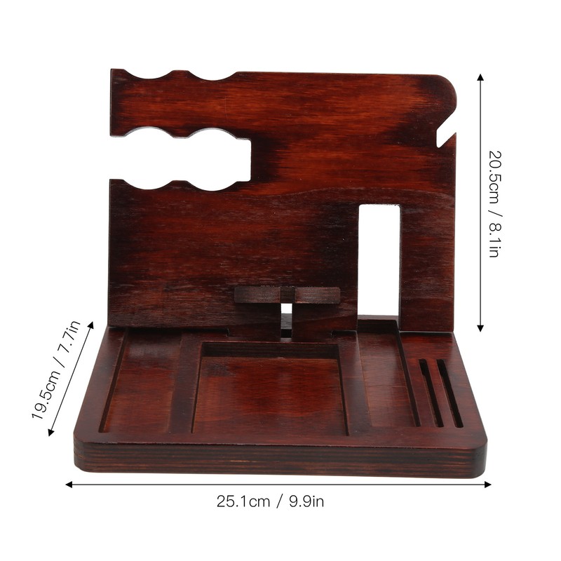 Wood Phone Docking Station Clear Texture Docking Station Organizer with