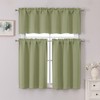 Simplebrand Sage Green Valance for Windows, Short Blackout Curtains for