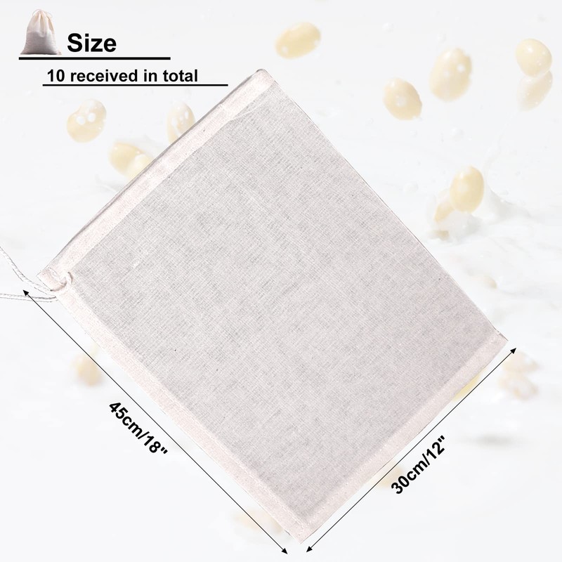 FTONOM5 2 Pack Large Cheese Cloth Bags for Straining -