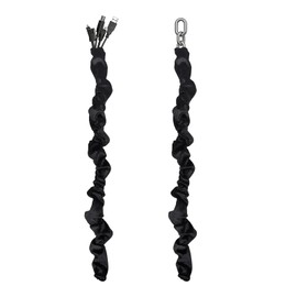 Chandelier Black Cord Cover 2 Pack Touch Fasteners 70.8inches,Brushed Polyester Fabric Chain Sleeve for Chandelier Chain Cover Decorative TV Wire Hider Easy Install Convenient for Wire Management