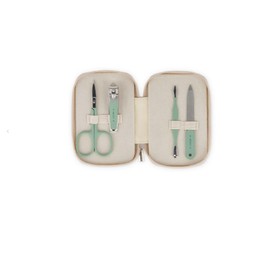 Legami - Maniküre-Set für Reisen, Taschenformat, tragbar, Nagelknipser, Nagelknipser, Nagelfeile, Nagelhautschieber aus Edelstahl, Maniküre- und Pediküre-Set, 4-in-1, Geschenkidee, 7,5 x 11 x 2 cm