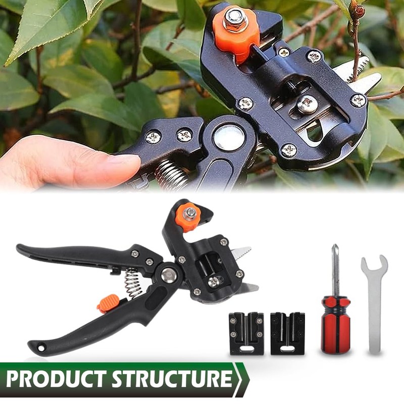 GRAND ORANGE Garden Tree Grafting Knife Pruning Pruner Shears Snip