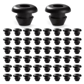 YIXISI 50 pieces diameter 3 x 5 mm rubber grommets, closed rubber grommets, cable grommet, rubber grommet, electric conductor sealing ring, for cable protection, cable duct