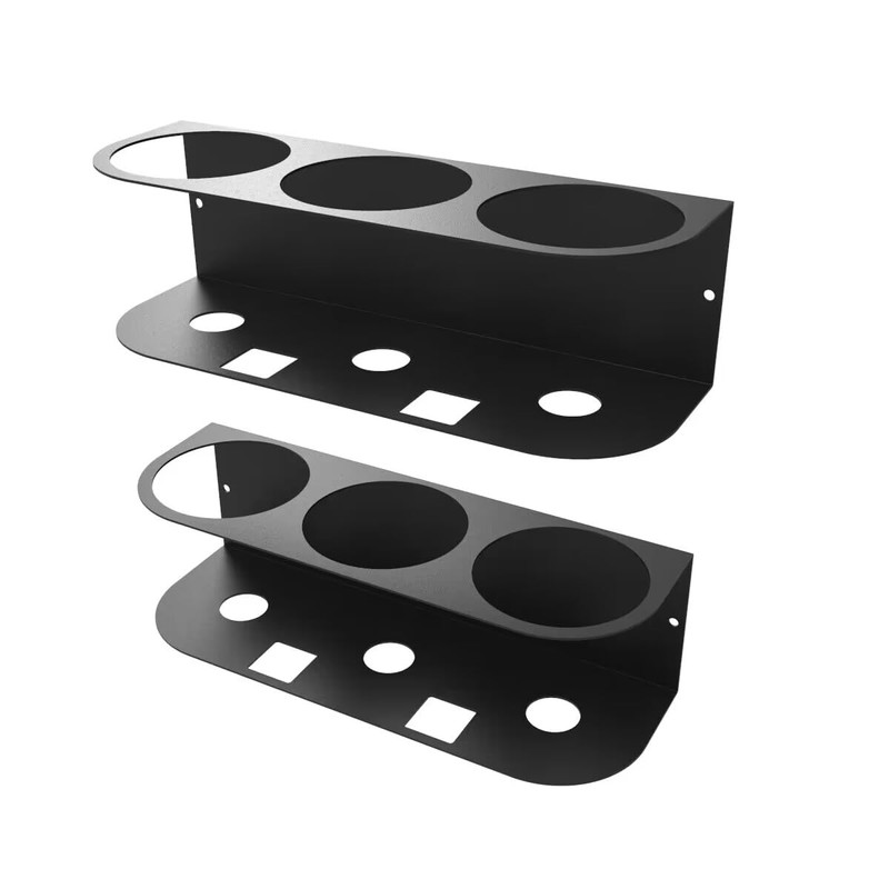 JINGCHENGMEI 2Pcs of 3 Spray Bottles Holder, Steel Wall Mount