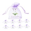 ULTECHNOVO 50pcs Lavender Sachet Bags Empty Drawstring Mesh Pouches for