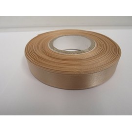 2 metres of 15mm Satin Ribbon Latte Coffee Light Beige Double Sided 15 mm 1.5cm