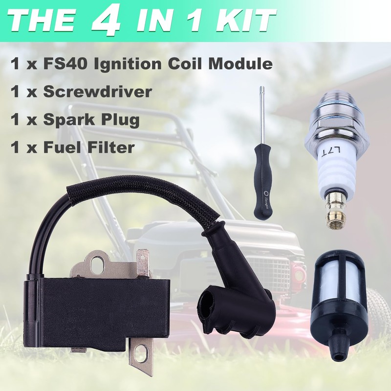 Adefol Ignition Coil Module for Stihl FS40 FS50 FS56RC FS56