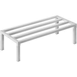 VEVOR Aluminum Dunnage Rack, 48” x 20” Commercial Food Floor Rack, 12” Off The Floor, 1800 lbs Capacity All-Welded Aluminum Storage Rack, for Storage in Restaurants, Kitchens, Garages and Vehicles