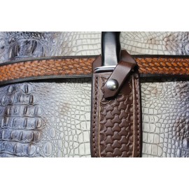 Buck Knives Custom leather knife sheath Thats Fits BUCK 119 Special knife. left hand carry.