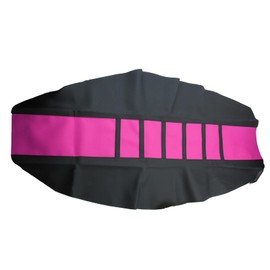 Adsspro Universal Motorcycle Seat Cover Non-Slip Suitable Rubber Striped Seat Covers Soft for CRF150F CRF230F CRF250F CRF 150F 230F 450F 450R 250R Dirt Pit Bike Motocross Motorbike Off Road (Pink)