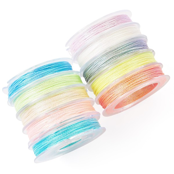 Craftdady 10 Rolls Luminous Sewing Thread 0.2 mm 3 Ply