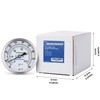 MEASUREMAN Fully Stainless Steel Bimetal Dial Thermometer, 3" Dial, 4"