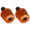 Pair of Orange Handlebar Counterweights with Inner Hole from 12mm