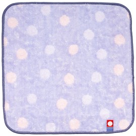Nishio IBT-301-02 Imabari Towel Certified Hand Towel, Made in Japan, 100% Cotton, 7.9 inches (20 cm), Double-Sided Pile, Water Absorbent, Polka Dot, Pattern, Dots, Imabari Mini Towel Handkerchief