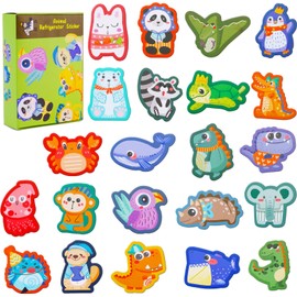 Fridge Magnets for Kids,Large Size Magnetic Animals,Animal Magnets for Refrigerator, Educational Toys Fridge Magnets Toddler Learning Toys(Animals B)
