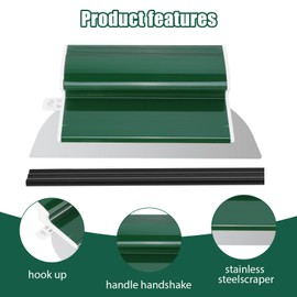 Drywall Skimming Blade - 25cm Professional Speed Skim Smoothing Spatula High-Grade Durable Plastering Trowel Semi Flexible Finishing Trowel Wall Plastering Tools, Innovation Tools (Green)