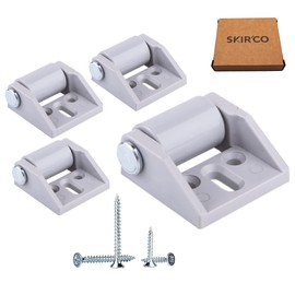 SKIR'CO (4 Pieces) Small 15 mm Furniture Castors Rubber Castors Non-Swivel, Fixed Castors One-Way Direction, Screws Included (4)