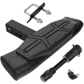 OTHOWE Trailer Hitch Step for 2" Hitch Receiver Universal Fit for Trucks SUV Car Van, Carbon Steel with Dual-Stage Black Powder Anti-Slip Tow Hitch Step