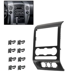 Center Dash Panel Radio Stereo Control Bezel, Compatible with Ford F-150 2004, 2005, 2006, 2007, 2008, Black, Part 4L3Z-1504302-AAA