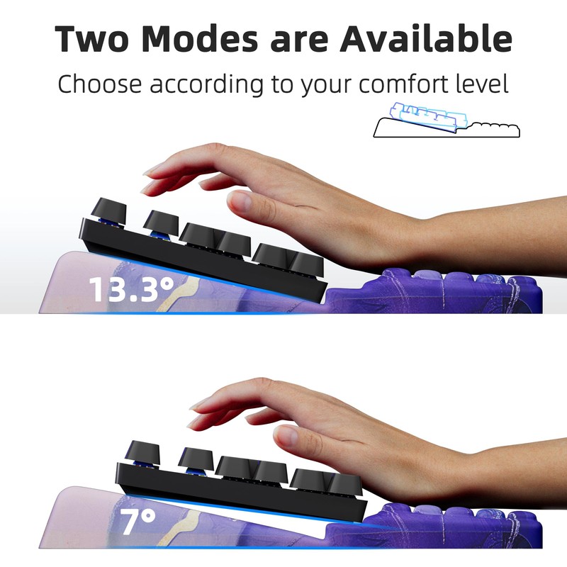 Ospelelf Computer Keyboard Stand Tilt with Wrist Rest, Comfy Ergonomic