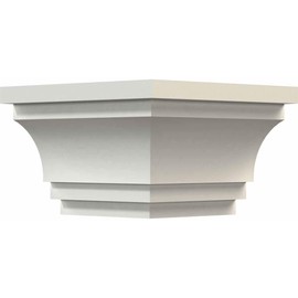 Ekena Millwork MOC03X04TR Outside Corner Moulding (matches moulding MLD04X03X05TR), 4 1/2"P x 6"H, Primed