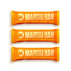 Marou Snack Bar 65% Cacao 3-Pack | Peanuts, Ginger, Salted Caramel and Dark Chocolate | Vietnam Single Origin, Vegan, Craft Chocolate | 3 x 35g Bar
